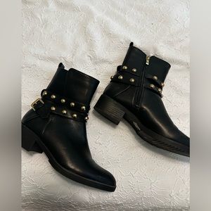 Catherine Malandrino Cathie Vegan Leather Moto Stud Bootie